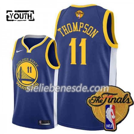 Kinder NBA Golden State Warriors Trikot Klay Thompson 11 2018 Finals Patch Nike Blau Swingman